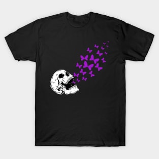 Butterfly Skull - Purple T-Shirt